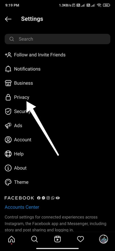 Instagram Privacy Settings