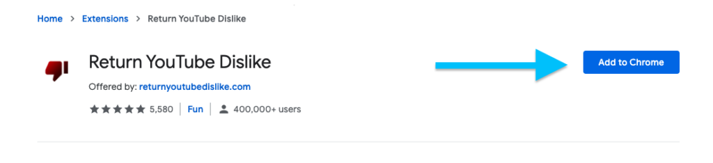 add return youtube dislike extension