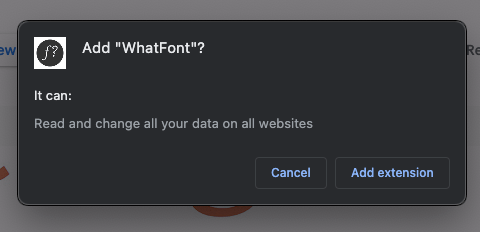 Add WhatFont to Chrome