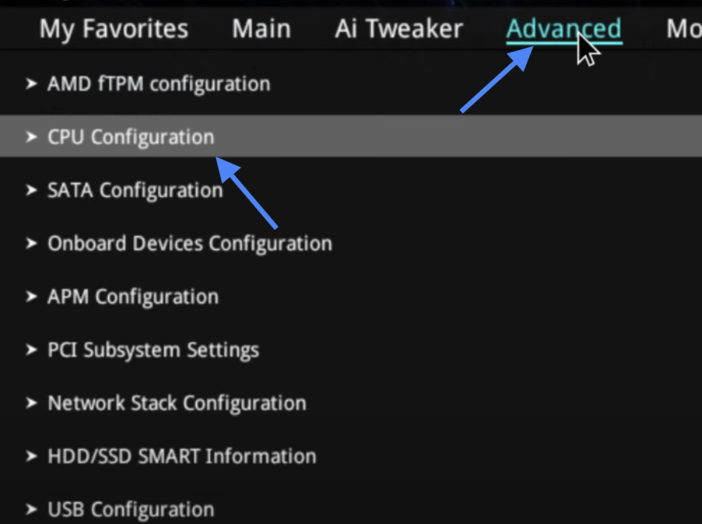 AMD CPU Configuration