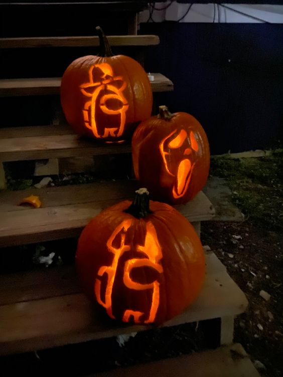 Among Us Pumpkins