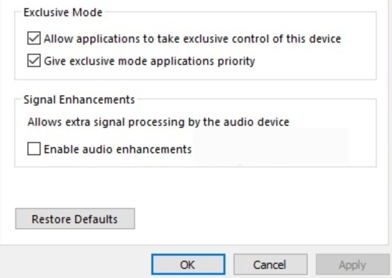 Audio Enhancements