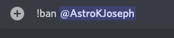 Ban a user on Discord