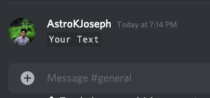 Code Block on Discord