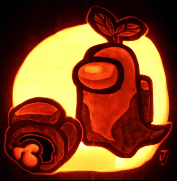 Contemplating Your Own Death - Among Us Pumpkin