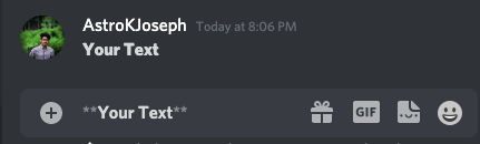 Discord Bold Text