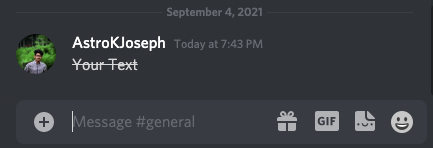 Discord Strikethrough Command