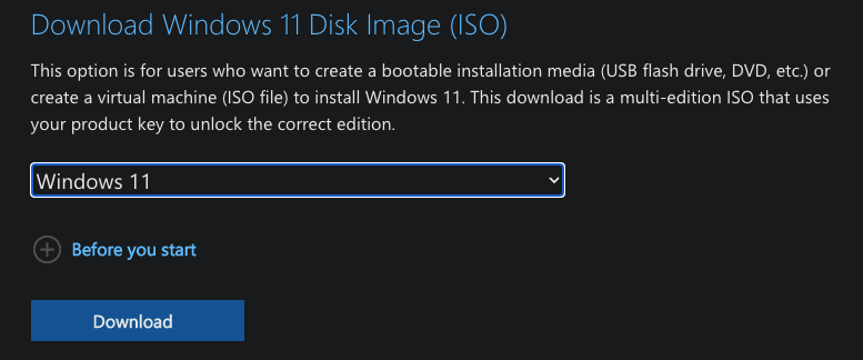 Download Windows 11 ISO