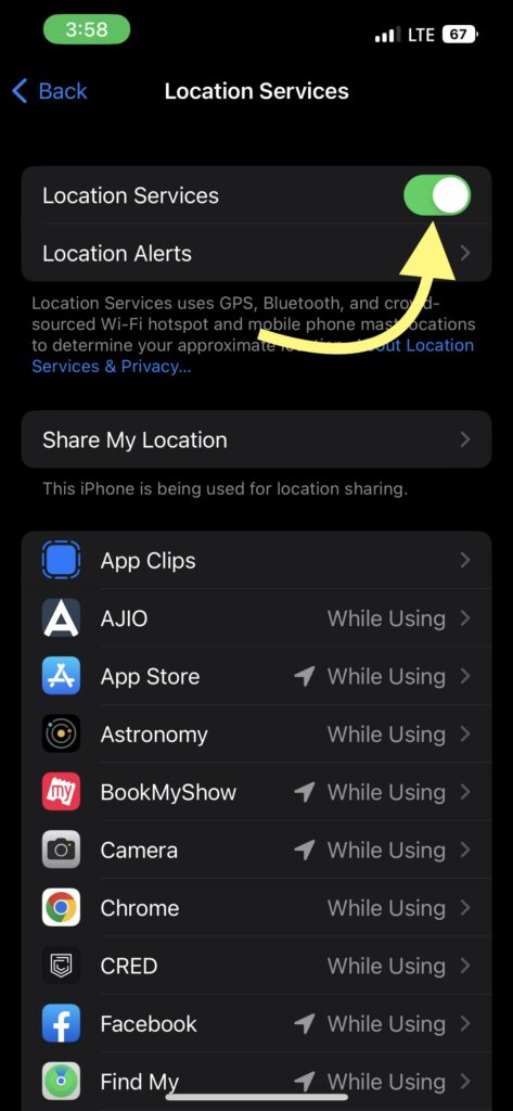 Enable Location Services