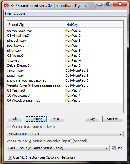 exp soundboard