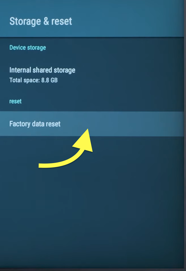 factory data reset