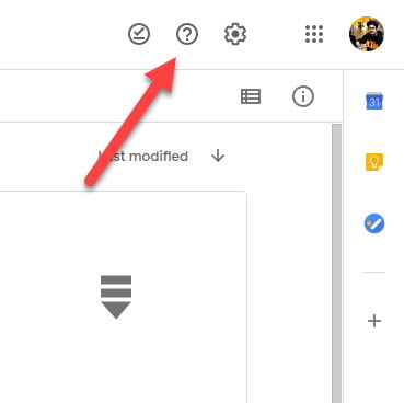 Click on Google Drive Support icon