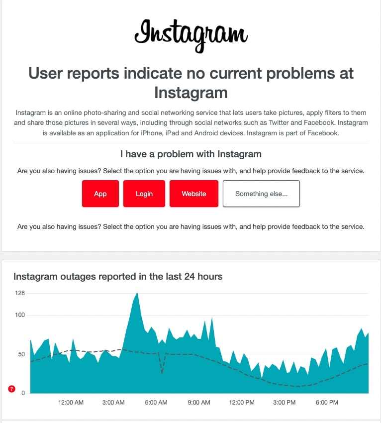 instagram is down