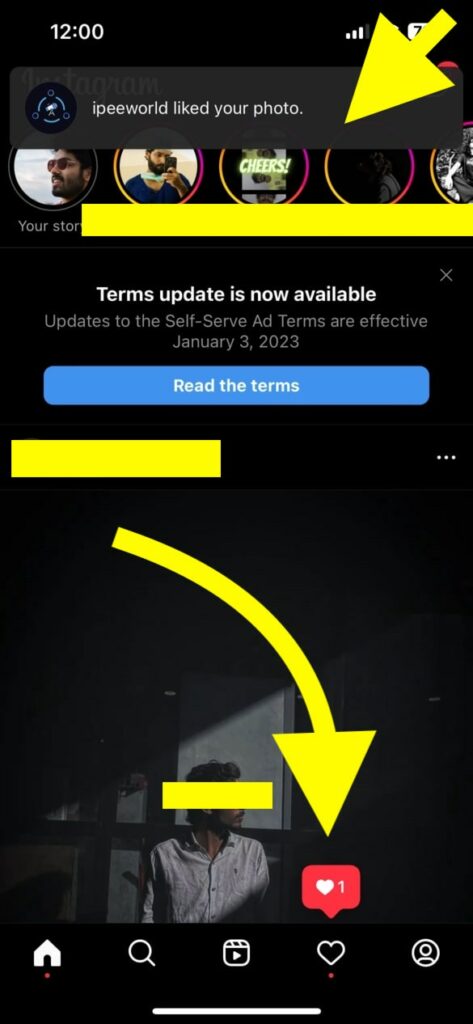 Instagram Like Notification