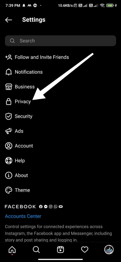 Instagram Privacy Settings