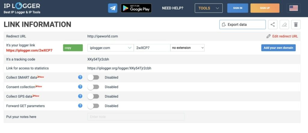 ip logger dashboard