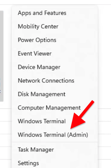 Open Windows Terminal