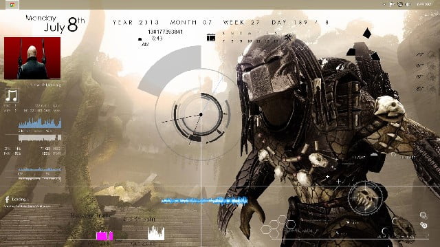 predator rainmeter theme