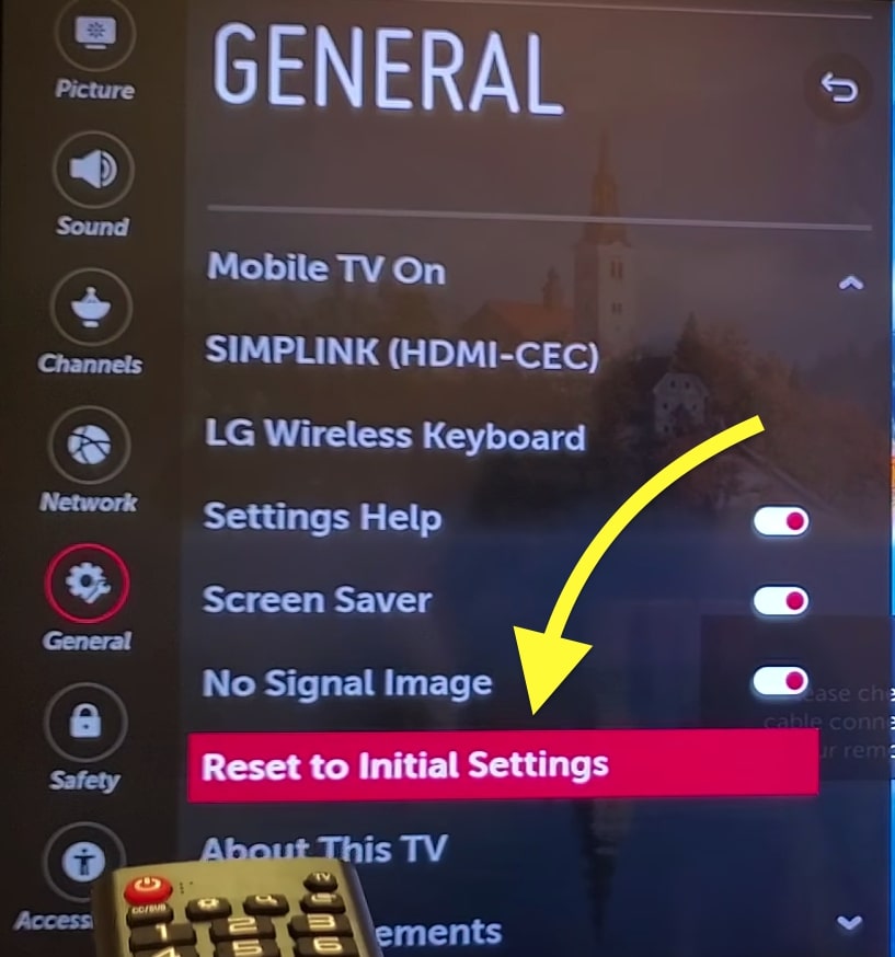 Reset to Initial Settings