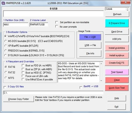 rmprepusb bootable usb