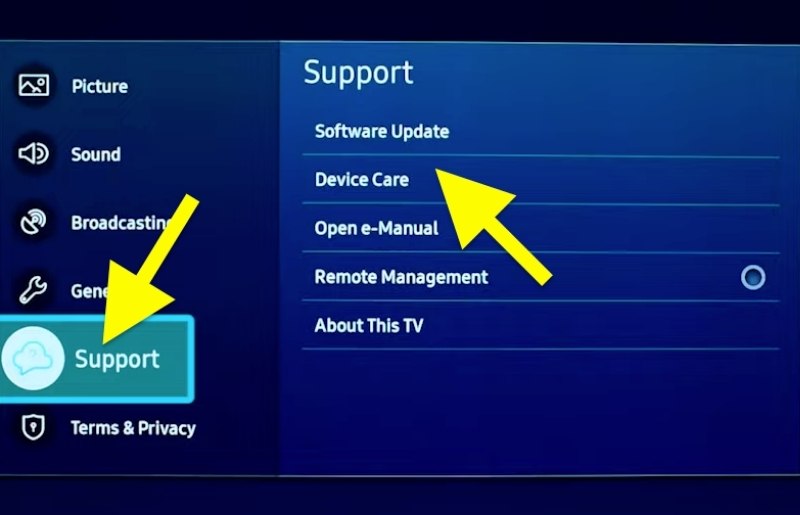 Samsung Device Care Settings