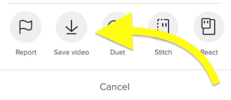 save video on tiktok