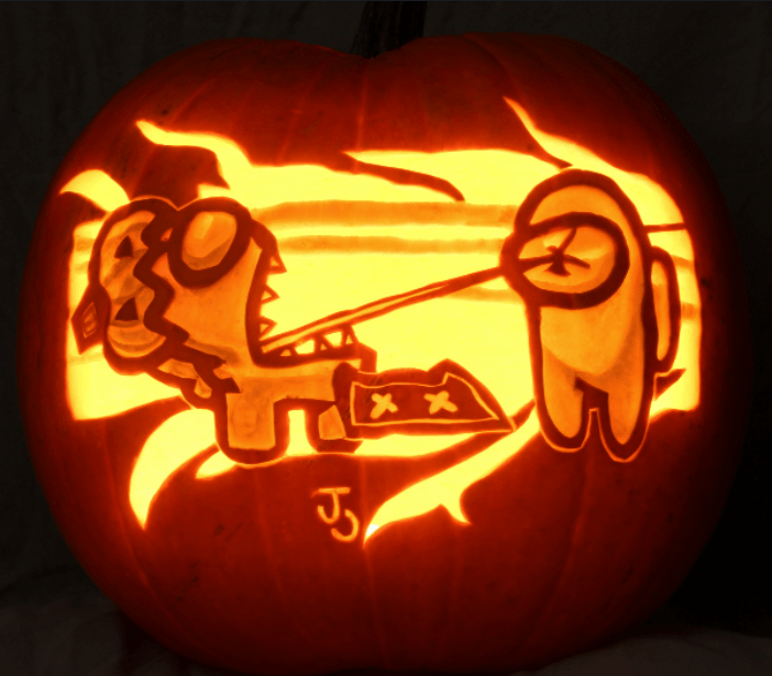 Among Us Murder Pumpkin Light Version