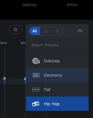 select eq presets