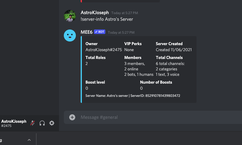 Discord Server Info