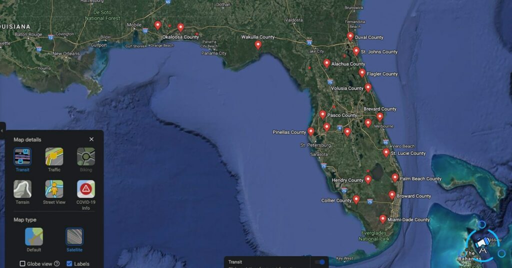 View County Lines on Google Maps