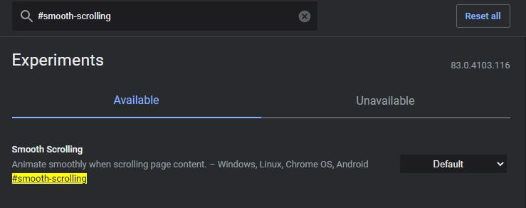 smooth scroling google chrome