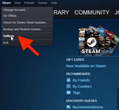 Steam Settings