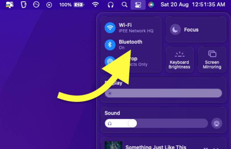 Turn on bluetooth on your mac