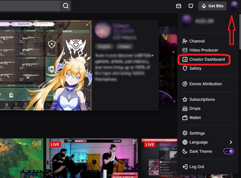 twitch creator dashboard