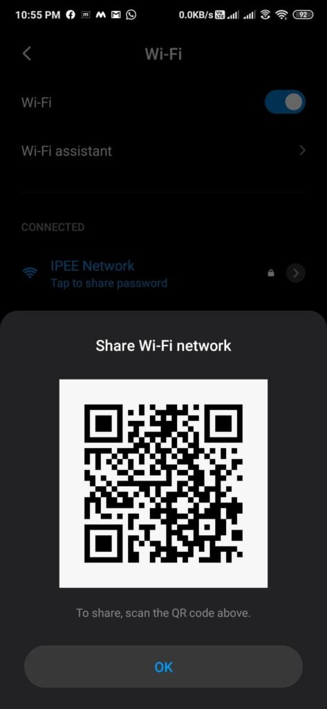 find wifi password on android